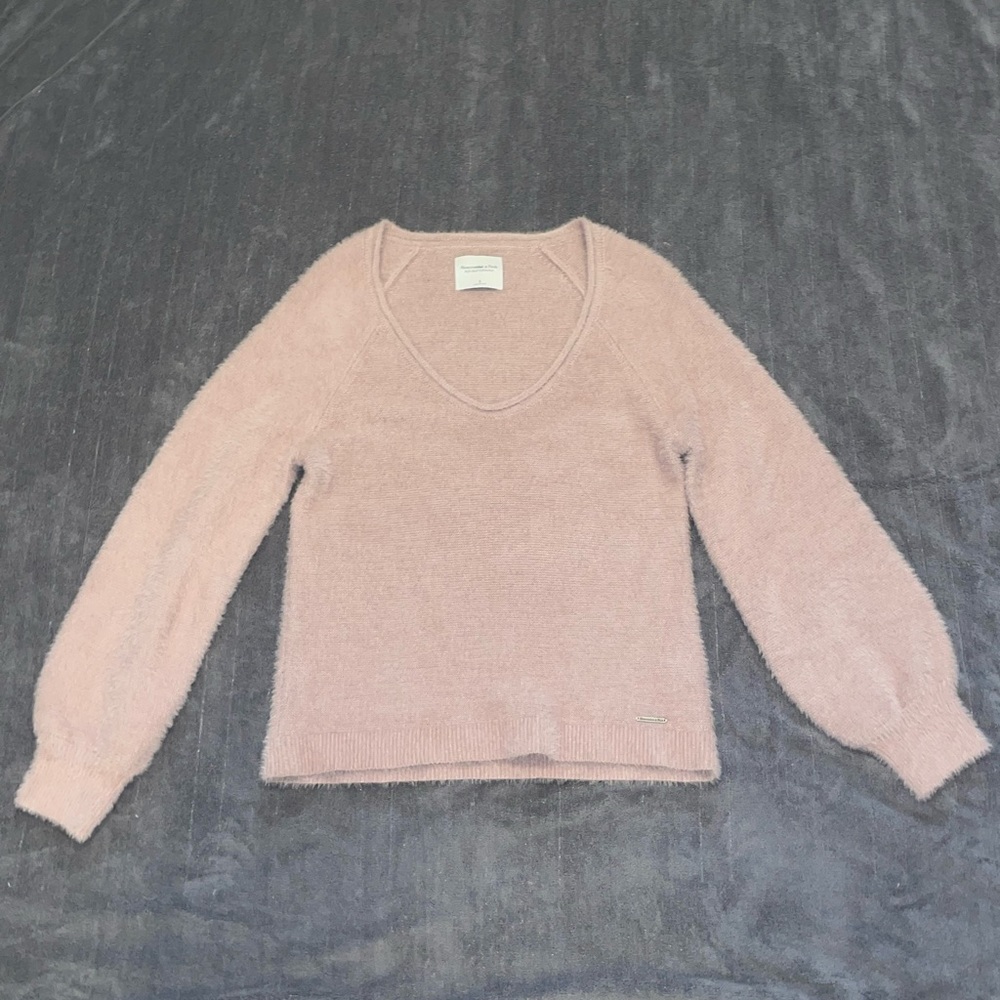 Pink Low Cut Abercrombie Sweater
